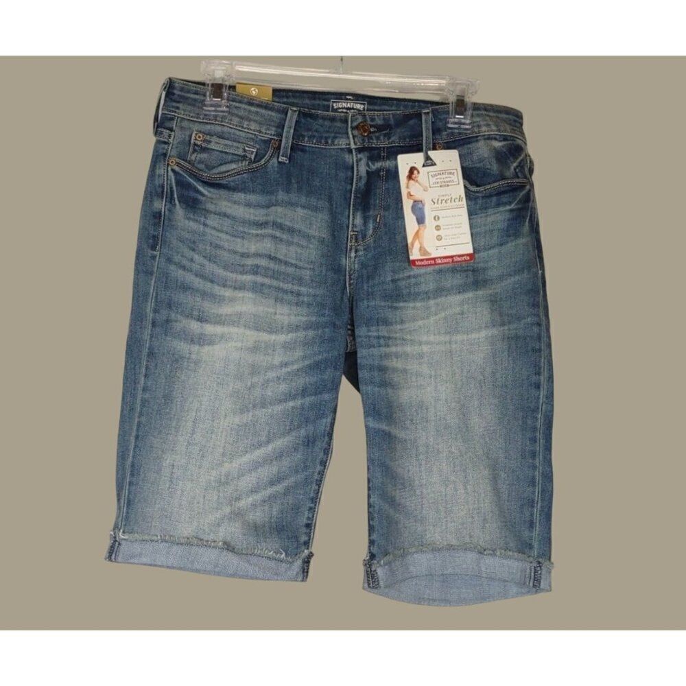 Signature by Levi Strauss Gold Denim Jean Bermuda Shorts Size 8 29 NWT